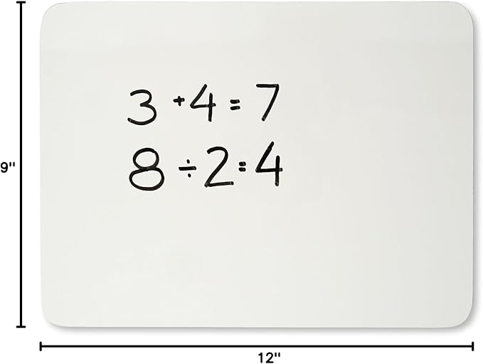 Charles Leonard Dry Erase Lapboard, 9 x 12 Inches, Masonite, One Sided, Plain White, 1 Each (35100)