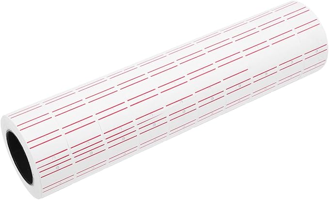 10 Rolls Prices Machine Labels Paper, White Pricemarker Label Stickers Sticky Prices Tag White Pricegun Labels Writable Prices Tags of Prices Tag Machines