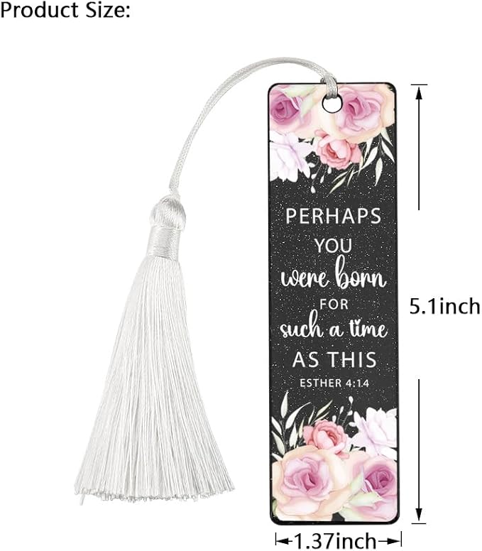 Christian Purposeful Bookmark, Inspirational Gift for Believers, Uplifting Present for Spiritual Readers, Faith - Based Reading Gift, Unique Floral & Scripture Design Bookmark, WCB45