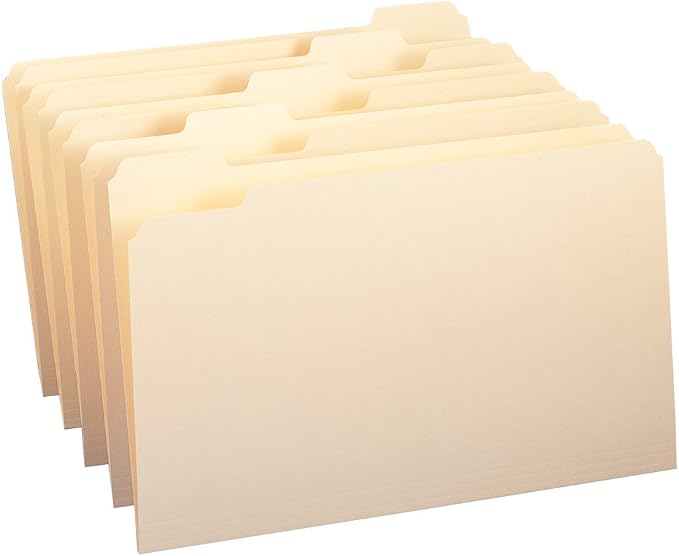 Smead File Folder, 1/5-Cut Tab, Legal Size, Manila, 100 Per Box (15350)