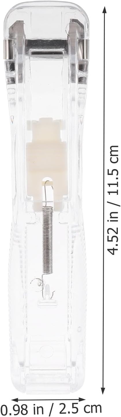 Reusable Stapler with Clips Portable Small Desktop File Stapler Set for Office and Classroom Use Includes and 2 Refill Clip Dispensers