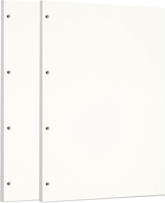 Zelten 2 Pack A4 90 Sheets/180 Pages Blank Loose Leaf Punched Paper Refills Paper for 4 Hole Binder Personal Organizer Diary Notebook Refillable Planner