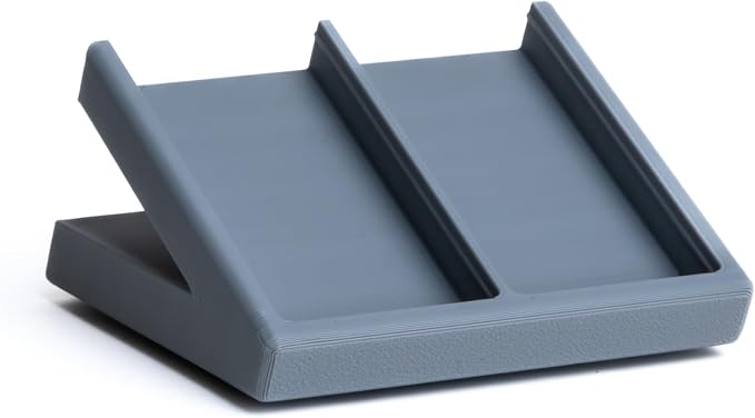 Remote Holder Organizer Pedestal Caddy compatible with Lutron Pico Remotes, Anti-Slip Feet, Holds 2 Remotes, Grey, Indoor Use Only