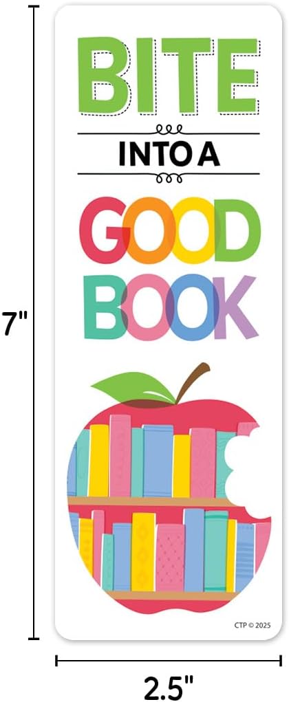 CTP Apple Time Bite into... Bookmarks 30 per Package (#11034 Creative Teaching Press)