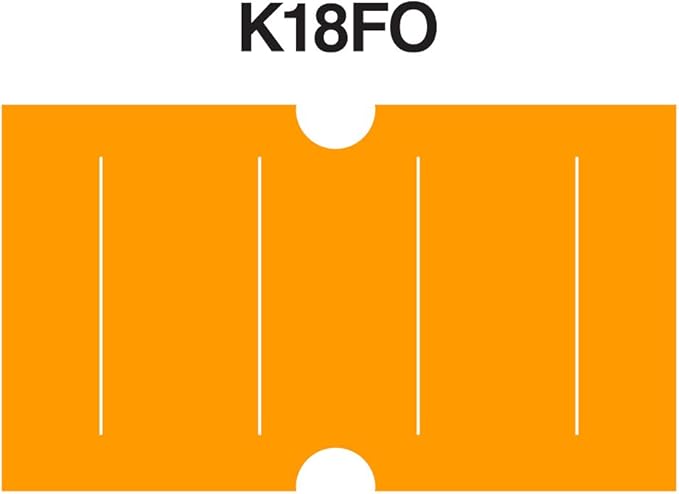 Labels to fit: Motex MX5500, Towa GS Series,Halmark Model H, Kenco 18-8,000 Labels by Kenco (Fluorescent Orange)
