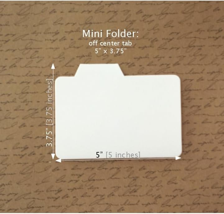 20 Mini File Folders: 5 inches x 3.75 inches - Made from Cardstock in Matte Finish (School Blue)