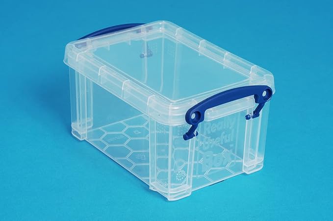 Really Useful Box Plastic Storage 0.7 Litre Clear (Pack of 8)