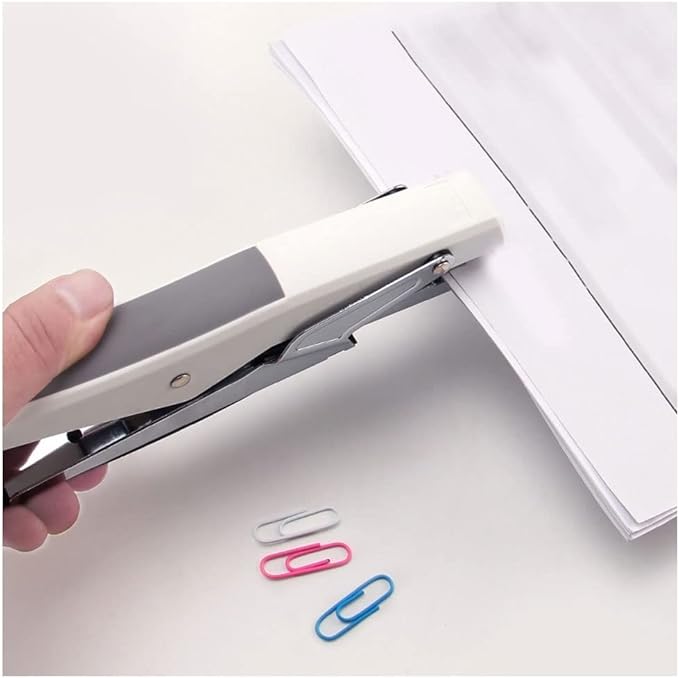 Desk Stapler Labor-Saving Stapler Handheld Stapler 20-Page Capacity Home Office Supplies White Desktop Stapler Accessory Binding School Supplies (Color : A)