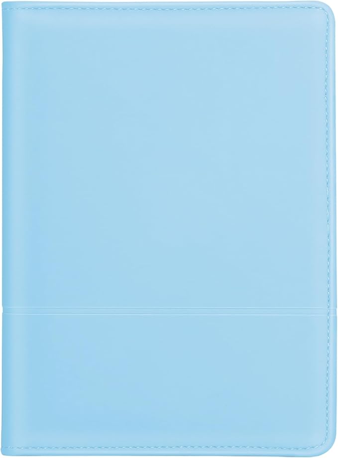 Padfolio/Portfolio Binder, Mini Padfolio Portfolio Binder 5 x 8 Legal Writing Pad, A5 Document Organizer Folder for Men Women, Sky Blue