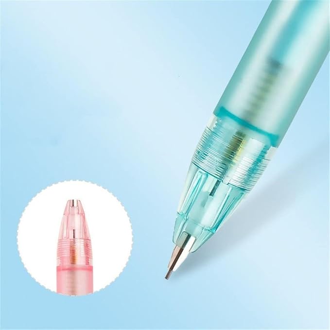 Jinshining Mechanical Pencil 1Pc 0.7mm Random Color Automatic Pencil Propelling Pencil Cute Pencils Eraser Top Writing Stationery Office Supplies,Pencils,Mechanical Pencils