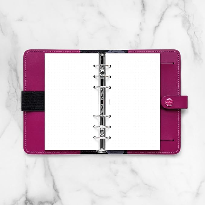Filofax Calendar Diary Refill, Personal/Compact Size, Week-to-View, Minimal Diary Pack, White Paper, Multilingual: Five Languages, 2026 (C68490-26)