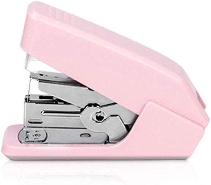 Liudan Stapler Mini Stapler, Movable Multifunctional Staple Container, Pink Ladies Stationery, Hand, Compact, 20-Sided Capacity (Blue) Office Stapler (Color : A)