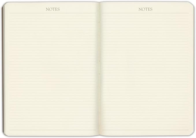 Gallery Leather Desk Monthly Planner 2027, Elegantly Bound Calendar Planner and Notebook with Stylish Gold-Gilded Page Edges, 18 Months - Acadia Wild Rose - 8x5.5"
