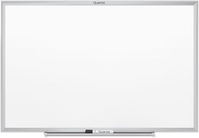 Quartet Melamine White Board, 24 inch X 18 inch, Silver Aluminum Frame (S531)