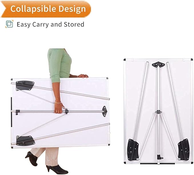 VIZ-PRO Whiteboard Easel/Portable Dry Erase Board, 36 x 24 Inches, with 3 Colored Erasers and 12-Count Markers