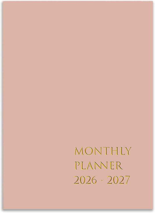 2026-2027 Monthly Planner - Month Calendar from July 2026 - December 2027, Monthly Planner 2026-2027 Easy to Organize Your Daily Life, 5.8" x 8.25", Pink