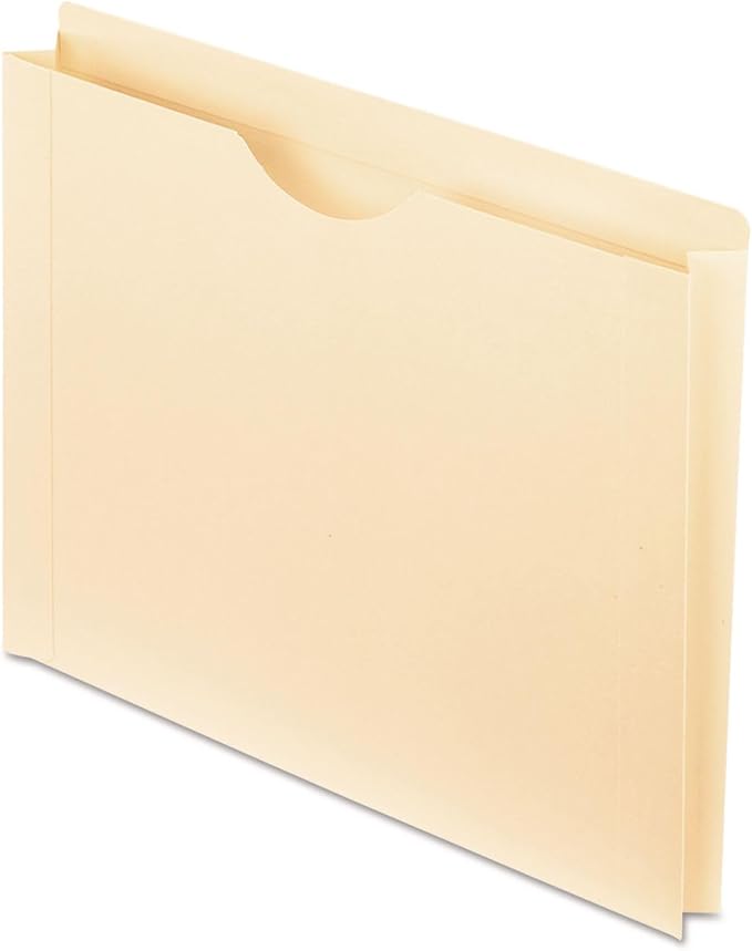 Pendaflex File Jackets, Letter Size, Manila, Reinforced Straight-Cut Tabs with Thumb Cut, 50 per Box (22150)