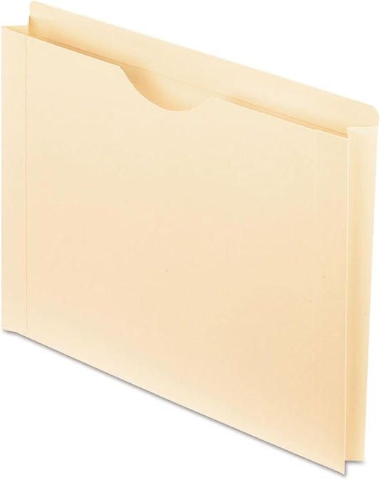 Pendaflex File Jackets, Letter Size, Manila, Reinforced Straight-Cut Tabs with Thumb Cut, 50 per Box (22150)