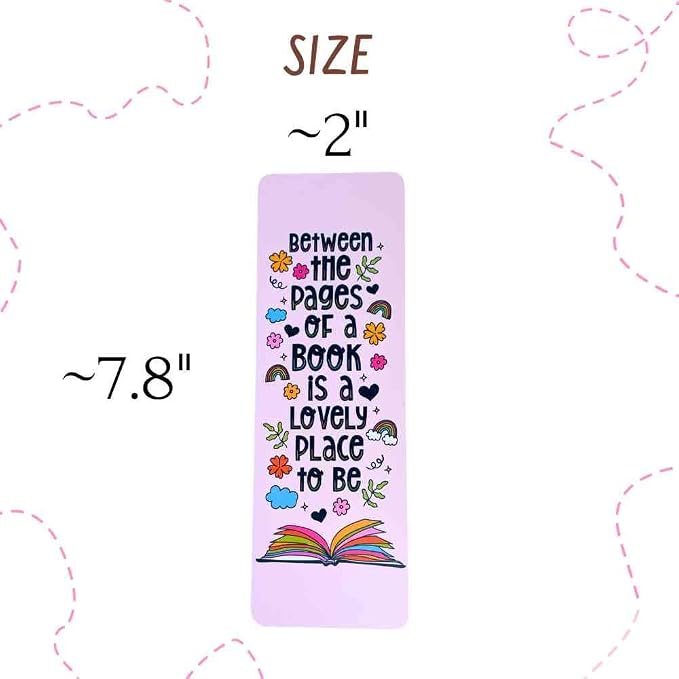 10PC Bookmarks for Women, Cute Colorful Bookmark for Book Lovers Reading Accessories Book Marks Laminated Plastic Cool Design Motivational Affirmation Summer Notebook Novelty for Girls