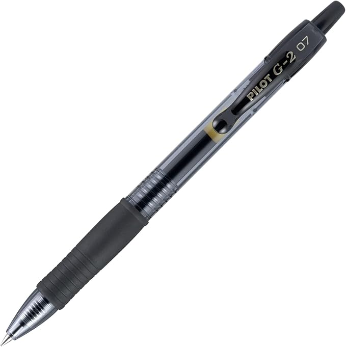 PILOT G2 Premium Refillable & Retractable Rolling Ball Gel Pens, Fine Point, Black Ink, 12 Count (Pack of 1) (31020)