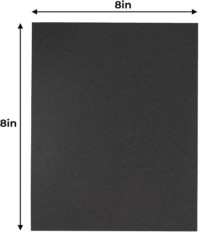 CountryArtHouse 8x8 Black Foamboards Acid-Free 3/16" Black Foam Core for Framing, Presentations, Crafts & More 10 Pack of Foam Boards
