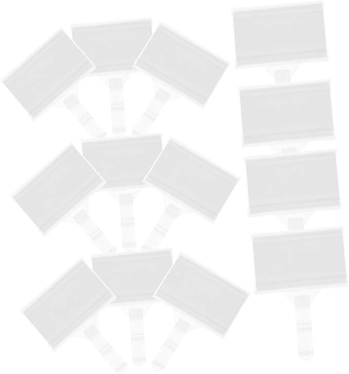 ULTECHNOVO 40pcs Plastic Label Holders for Wire Shelving Price Tags for Supermarkets Retail Stores Compatible Various Label