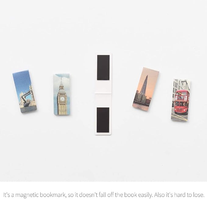 Monolike Magnetic Bookmarks London, Set of 5