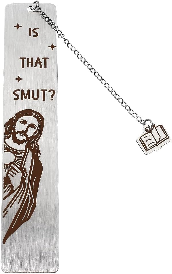 Peeking Jesus is that Smut? Bookmark (Metal 1 Piece Silver)