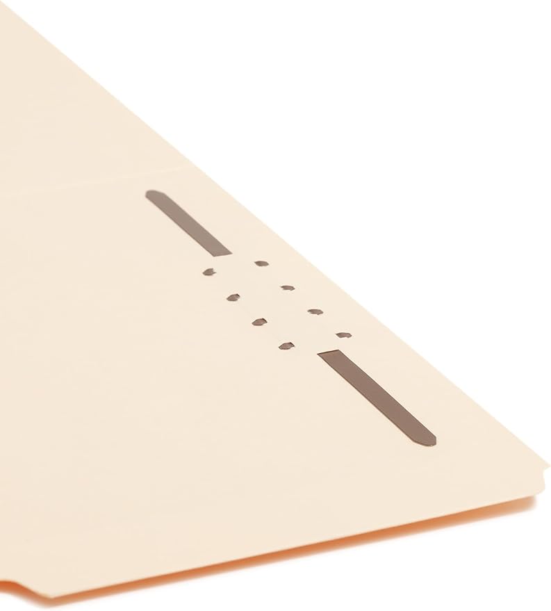 Smead Fastener File Folder, 1 Fastener, Reinforced 1/3-Cut Tab, Legal Size, Manila, 50 per Box (19534)