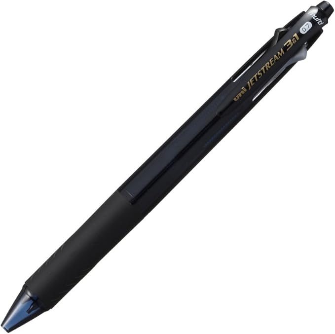 Uni Jetstream Multi Pen 0.7mm Ballpoint Pen and 0.5mm Mechanical Pencil, Black Transparent Body (MSXE460007T24)