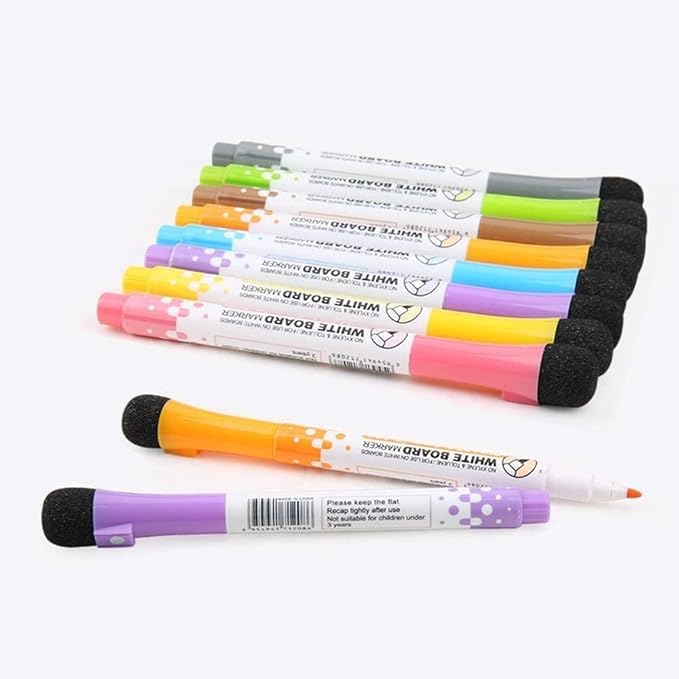 3 Pcs Yellow Magnetic Whiteboard Pen Writing Drawing Erasable Board Marker Office Supplies Erasable Whiteboard Pen Dry Erase and Wet Erase Markers and Highlighters Writing and Correction Supplies