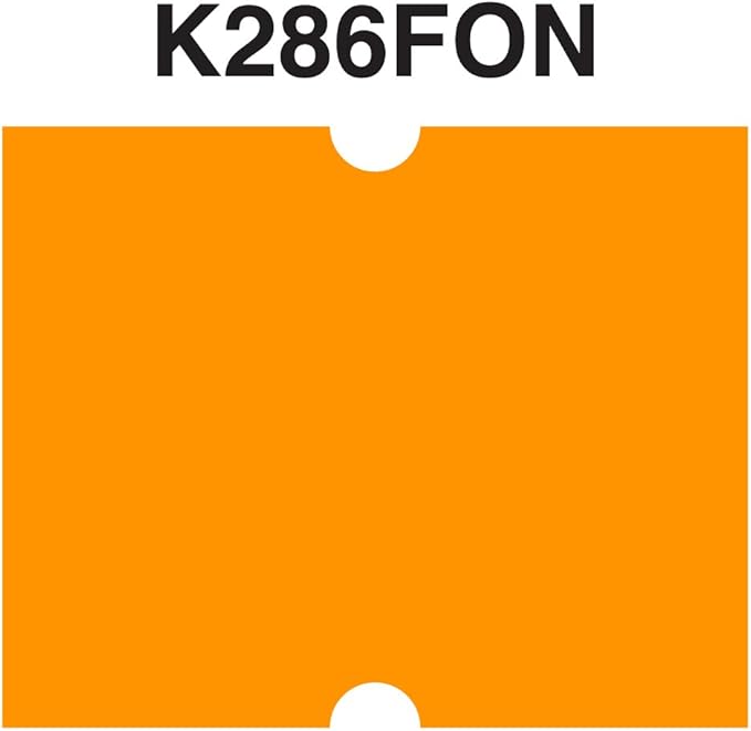 Fluorescent Orange Removable Adhesive Labels to fit Towa®GL/ SpeedyMark4/ Halmark Model "L" Price Guns 16 Pack (Free Ink Roll Included)