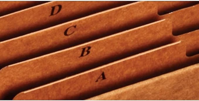 Staples Heavy‑Duty Expanding File, A–Z Index, Letter Size, Durable Brown Redrope with Flap Closure