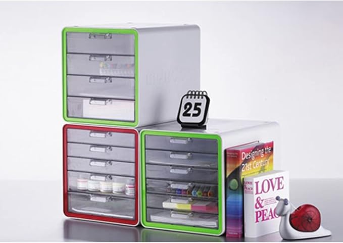 SYSMAX MYROOM Multiple use Document Stationary Organizer Home Office School Organizer Tote W285mm X D345mm X H295mm Multiple use 6tier (Green&White) (Green)