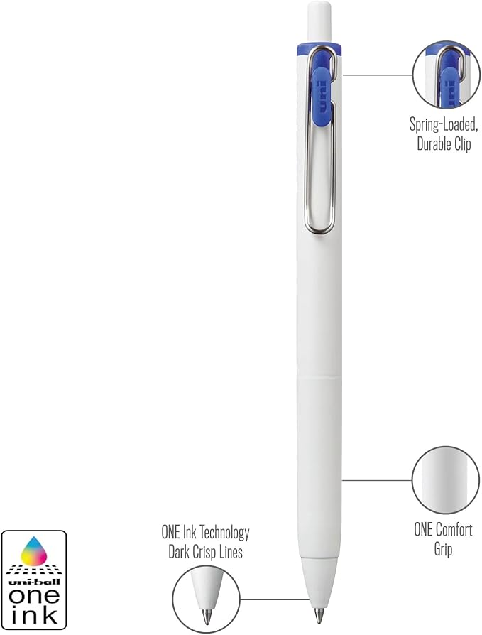 Uni-Ball one Retractable Gel Pens, Micro Point (0.5mm),Light Pink Ink, 6 Pens