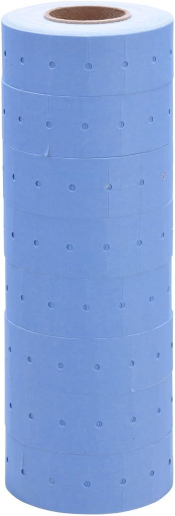 Blue Labels with No Tamper Proof Slits to fit Towa® GS Series/Halmark/Century Price Guns 16 Pack (Free Ink roll Included)