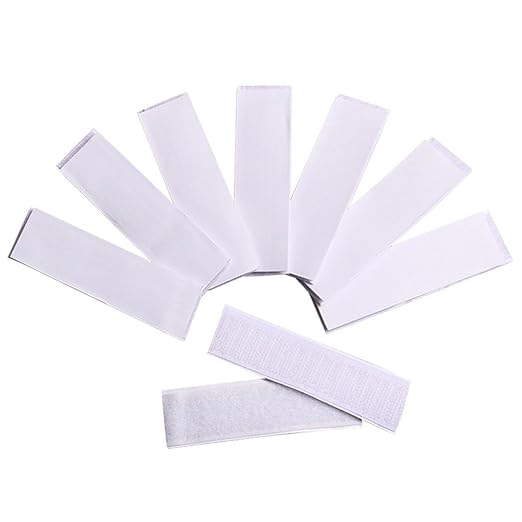 10pcs Hook Loop Tape for Table Skirt Self-Adhesive Strips Strong Hold for Home Office Use