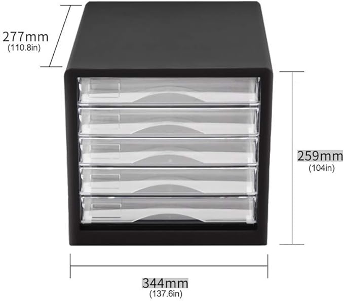 Drawer Sorters Tabletop Office Desktop Drawer Cupboard 5 Layers Data Newspaper Racks Office Supplies Portable Tidy Newspaper Racks-ABS Material (Size : 13.8in11in10.4in)