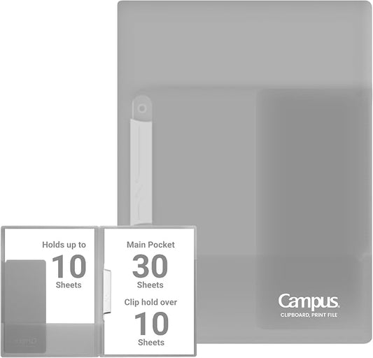 Kokuyo Portfolio Folder with Pockets Folder for Paper Organization, Heavy Duty Pocket Fits US Letter & A4，Dual-Purpose Clip & Pocket Design (FU-CE755M)