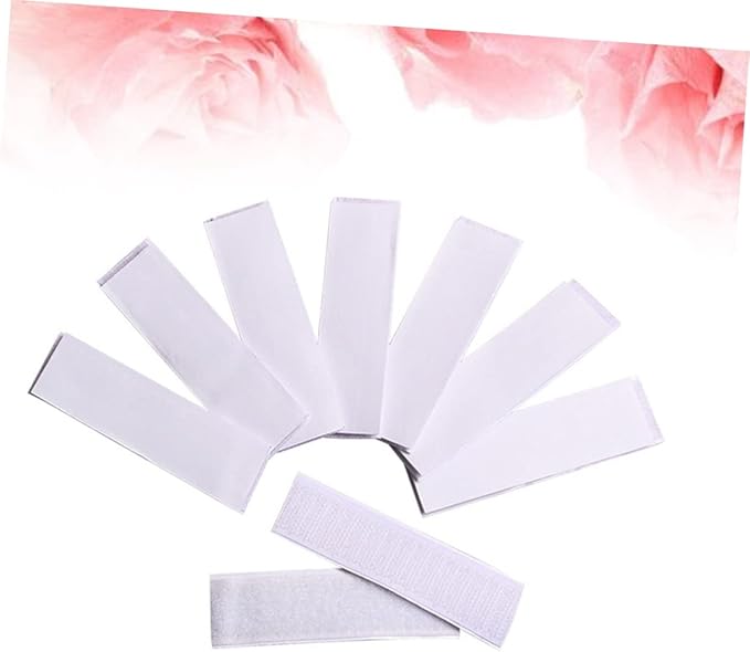 GLEAVI 10pcs Table Skirt Tape Self-Adhesive Hook Loop for Fabric Office Skirt Tapes