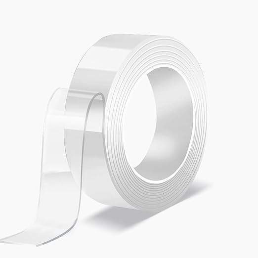 Maine 1mm Thick * 1cm Wide Strong and Seamless, Highly Transparent Nano Glue Strong Adhesive Double-Sided Tape Wholesale (10, 6.56FT)