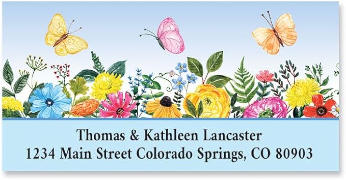 Colorful Images Fields of Color Return Address Mailing Labels, Personalize with Name & Addresses, Set of 144 Self Adhesive, Easy Peel Flat Label Sheets, 1⅛" x 2¼", 1 Design