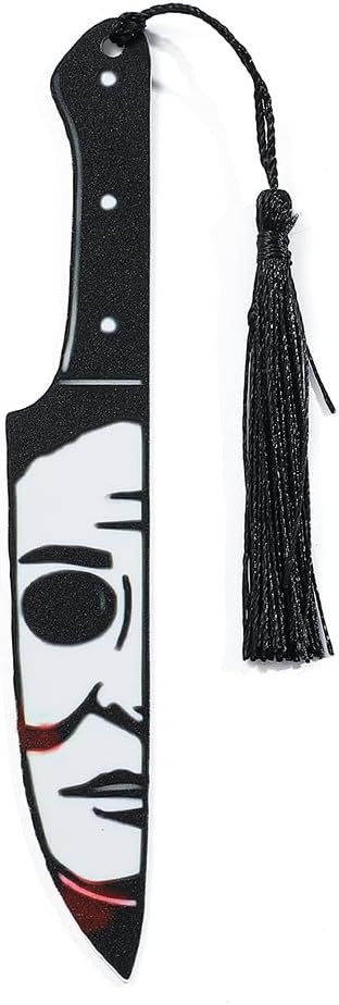 Horror Movie Knife Acrylic Bookmark, Gothic Ghostface Dagger Bookmarks,Book Lover Book Mark Halloween & Christmas Gift (3PC Knife)
