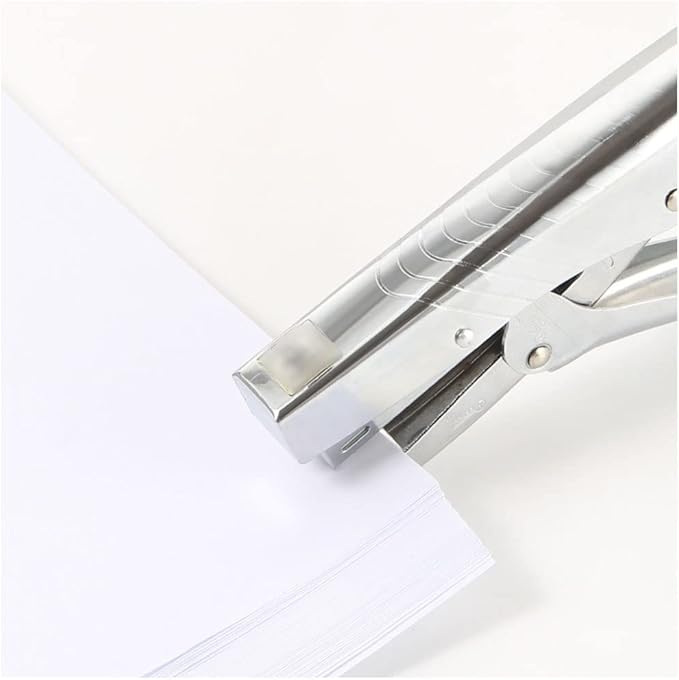 KUYWLMKMZZ Desk Stapler Office Stapler Handheld Stapler Portable Labor-Saving Office Supplies Stapler Durable Metal Stationery 20 Pages Capacity Silver School Supplies (Color : Silver)