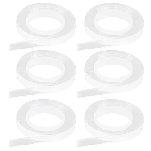 Washable Reusable Double Sided Tape | Strong Acrylic Adhesive for Walls/Photos/Decor | No Marks Transparent Tape Fasteners | 10 Pack, 1 Meter Total Length
