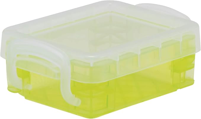 Super Stacker 3 Count (36 Total) Assorted Color Bitty Boxes - Storage Organizer for Office and Craft Supplies - 12 Bulk Pack