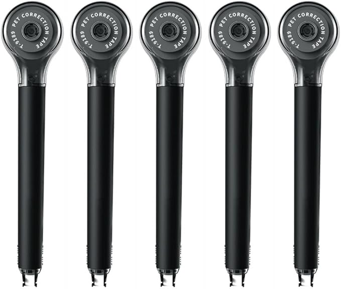 5 PCS Pen-Style Correction Tape, Reinforced Film Smooth Coverage for Office School Supplies(Black Correction Tape)