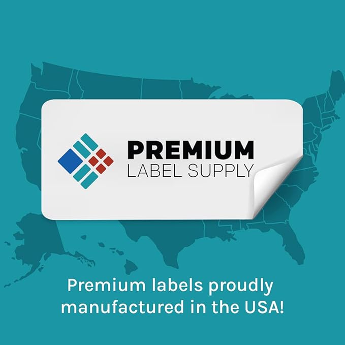 Premium Label Supply White Sticker Half Sheet Labels – 8.5" x 5.5" – Laser/Inkjet Compatible – (2 per Sheet), 200 Sheets - 400 Total Adhesive Labels