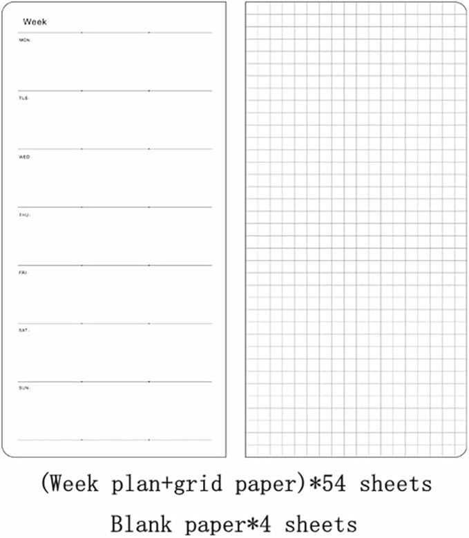 Undated Pocket Weekly Planner Schedule Organizer Agenda Year Month Week Plan A6 Notebooks (A6 Undated Planner Light Blue)