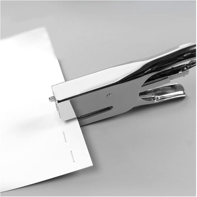 Desk Stapler Office Stapler Hand-held Stapler Metal Stapler Small Labor-Saving Stapler Office Desktop Accessories 40 Pages of Silver School Supplies (Color : Silver)